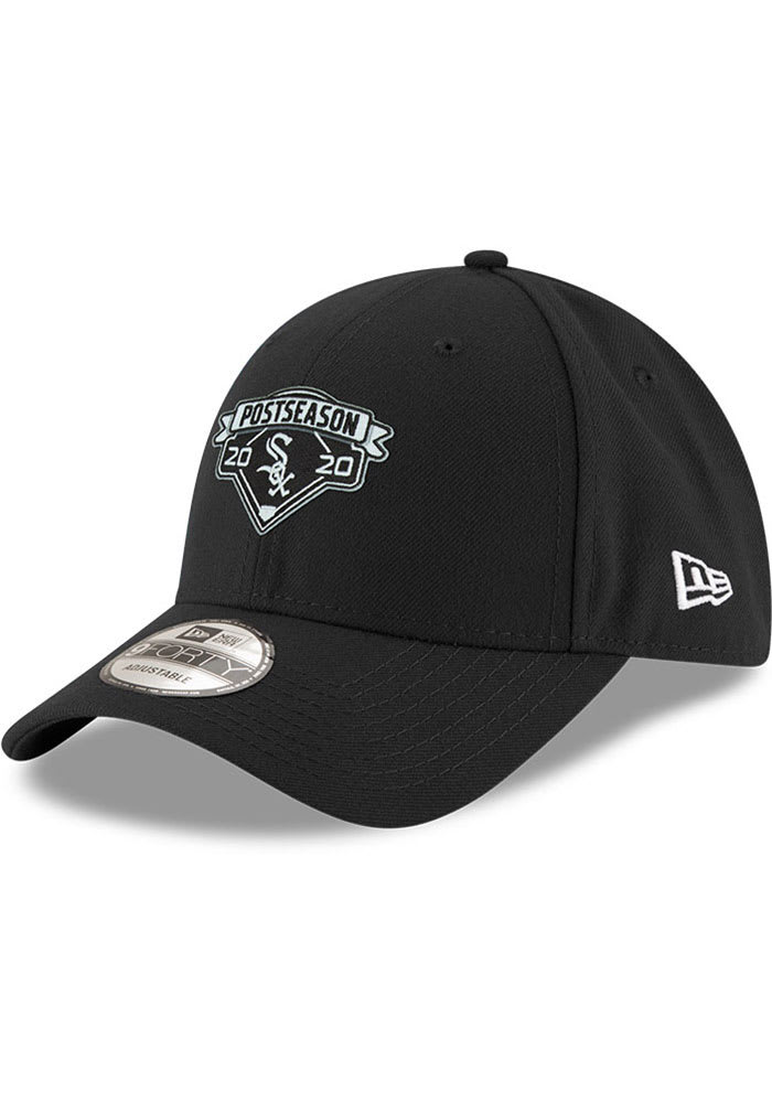 New Era Chicago White Sox 2020 Postseason Locker Room 9FORTY Adjustable Hat - Black
