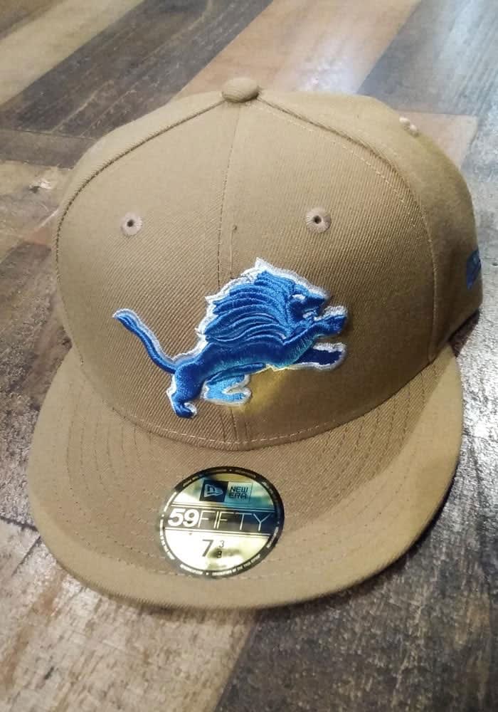 New Era Men's Detroit Lions Logo Blue 59Fifty Fitted Hat