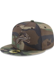 New Era Detroit Lions Mens Green Tonal 59FIFTY Fitted Hat