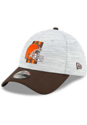 New Era Cleveland Browns Mens Grey 2021 Training Camp 39THIRTY Flex Hat