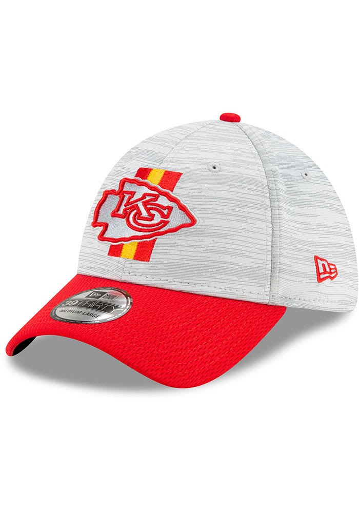 New Era Kansas City Chiefs Mens Grey 2021 Training Camp 39THIRTY Flex Hat