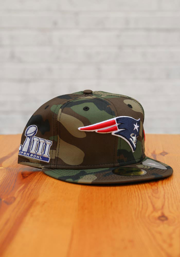 New Era New England Patriots Mens Green Super Bowl Side Patch 59FIFTY Fitted Hat