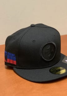 New Era Pittsburgh Steelers Mens Black Tonal Super Bowl Side Patch 59FIFTY Fitted Hat