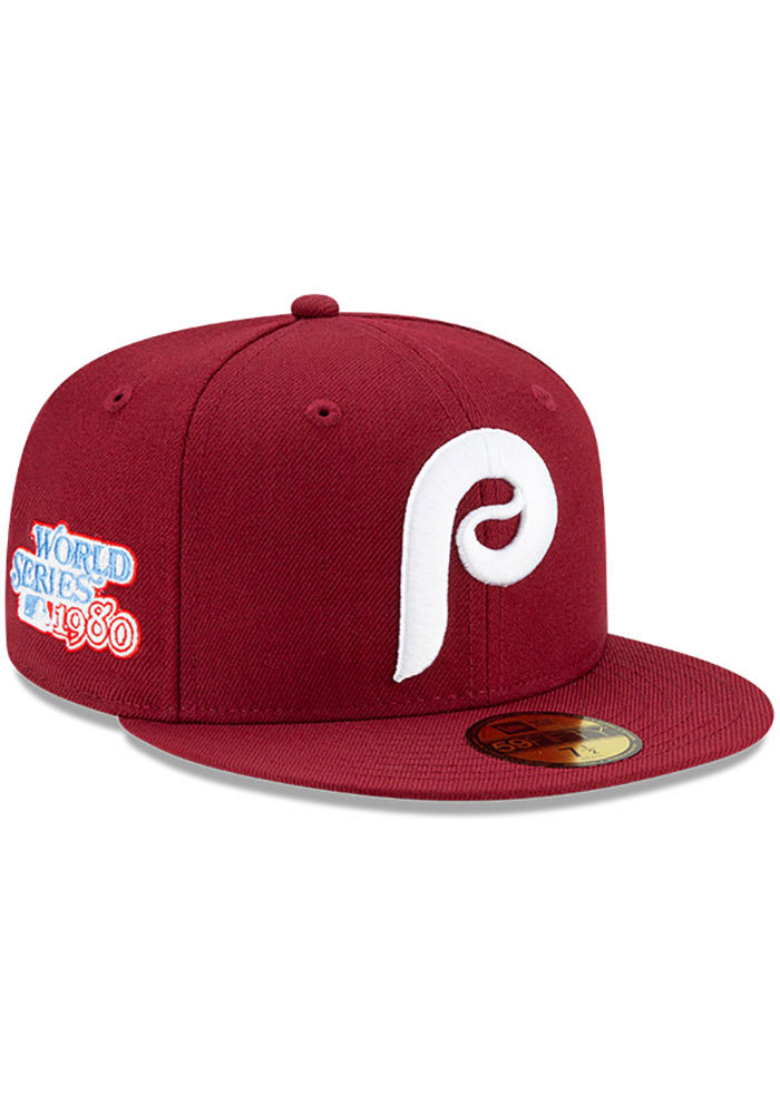 New Era Philadelphia Phillies Mens Red Side Patch Paisley UV 59FIFTY Fitted Hat