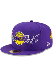 New Era Los Angeles Lakers Mens Purple Icon 2 59FIFTY Fitted Hat