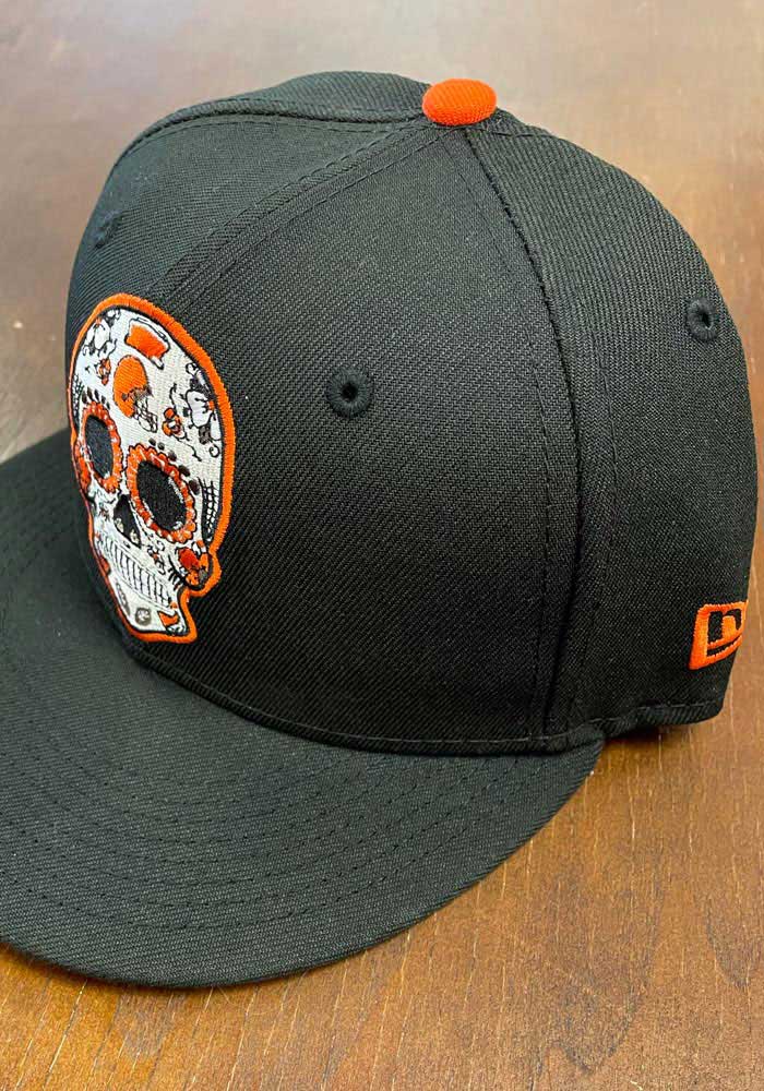 New Era Cleveland Browns Mens Black 5950 CLEBRO BLACK ORANGE Fitted Hat