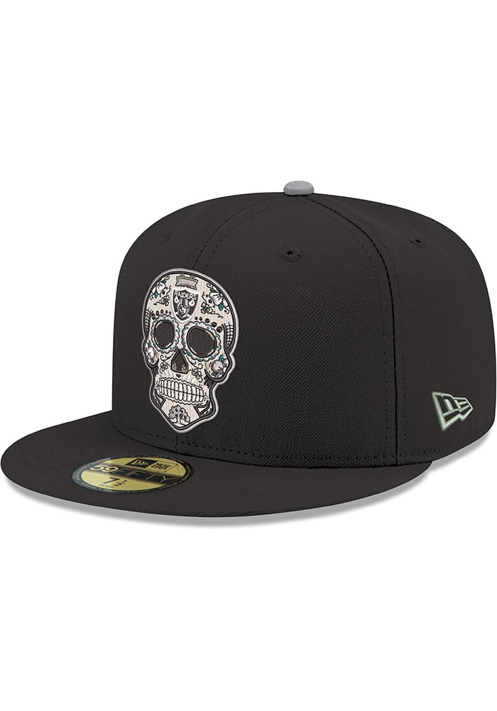 Las Vegas Gray Raiders Embroidered Logo. Beanie Hat. Knitted Skull Cap. Gray