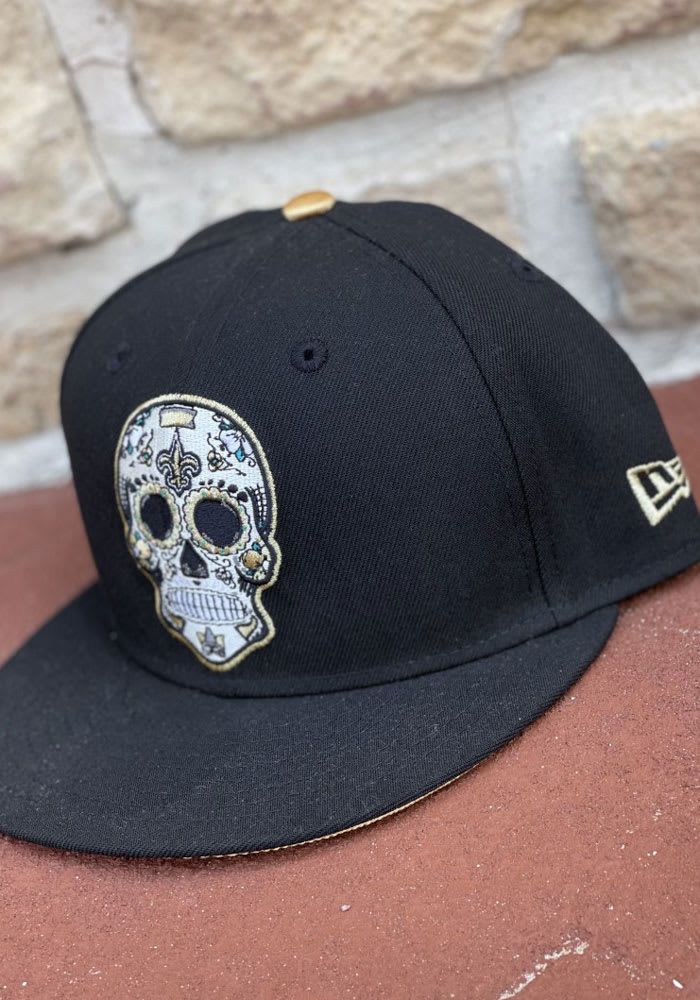 New Era New Orleans Saints Mens Black 5950 NEOSAI BLACK MET GOLD Fitted Hat