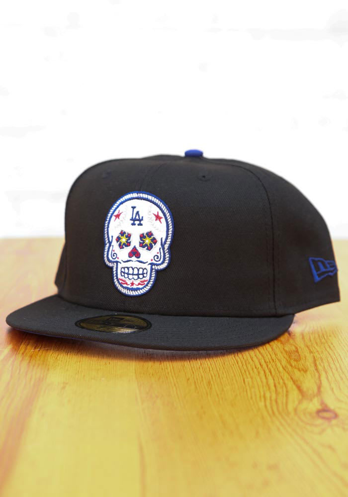 New Era Los Angeles Dodgers Headwear Hookup Sugar Skull T-Shirt Black