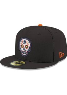 New Era Detroit Tigers Mens Black Sugar Skull 59FIFTY Fitted Hat
