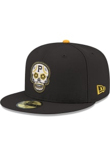 New Era Pittsburgh Pirates Mens Black Sugar Skull 59FIFTY Fitted Hat