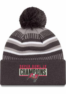New Era Tampa Bay Buccaneers Grey Super Bowl LV Champions Parade Knit Mens Knit Hat