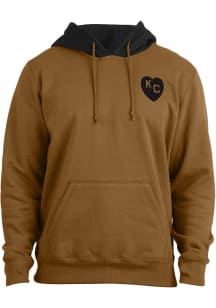 New Era Kansas City Monarchs Mens Brown Heart Long Sleeve Hoodie