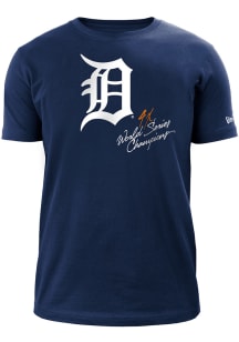 New Era Detroit Tigers Navy Blue World Champions Short Sleeve T Shirt