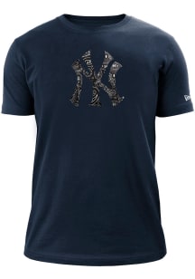 New Era New York Yankees Navy Blue Paisley Short Sleeve T Shirt
