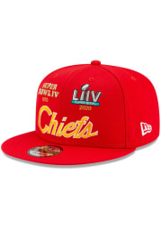 New Era Kansas City Chiefs Red Super Bowl Retro Script 9FIFTY Mens Snapback Hat
