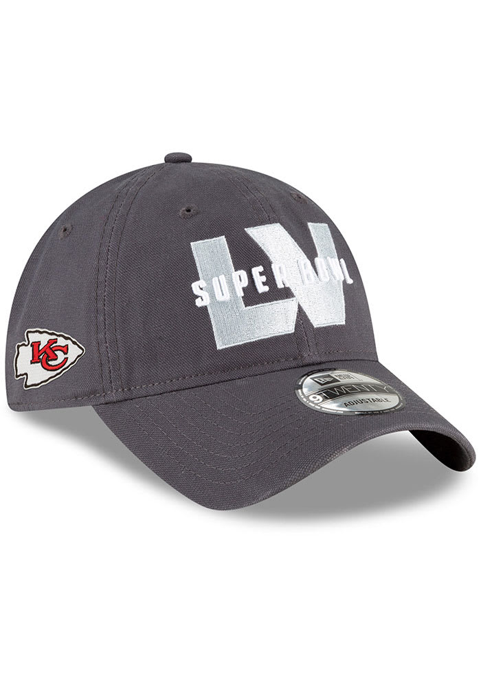 New Era Kansas City Chiefs 2022 Super Bowl LVII Participant Adjustable Hat  - Grey