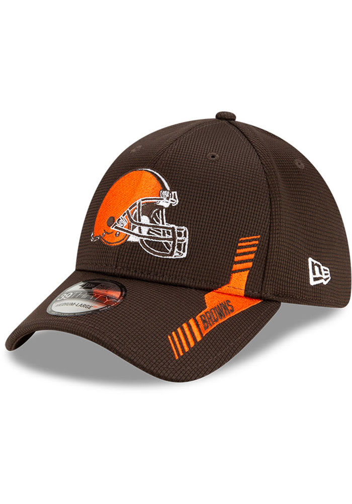 New Era Cleveland Browns Mens Brown 2021 Sideline Home 39THIRTY Flex Hat