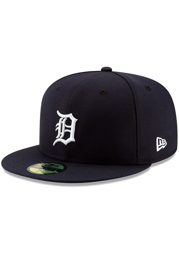 New Era Detroit Tigers Mens Navy Blue Home AC 59FIFTY Fitted Hat