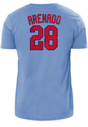 Nolan Arenado St Louis Cardinals Light Blue Name And Number Short Sleeve Player T Shirt