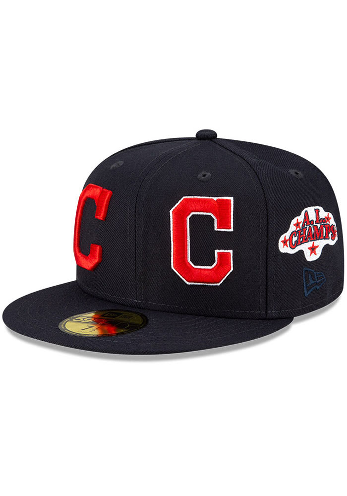 Men's New Era Navy Cleveland Indians Local II 59FIFTY Fitted Hat