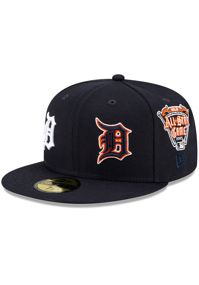 Men's Detroit Tigers New Era Navy Patch Pride 59FIFTY Fitted Hat