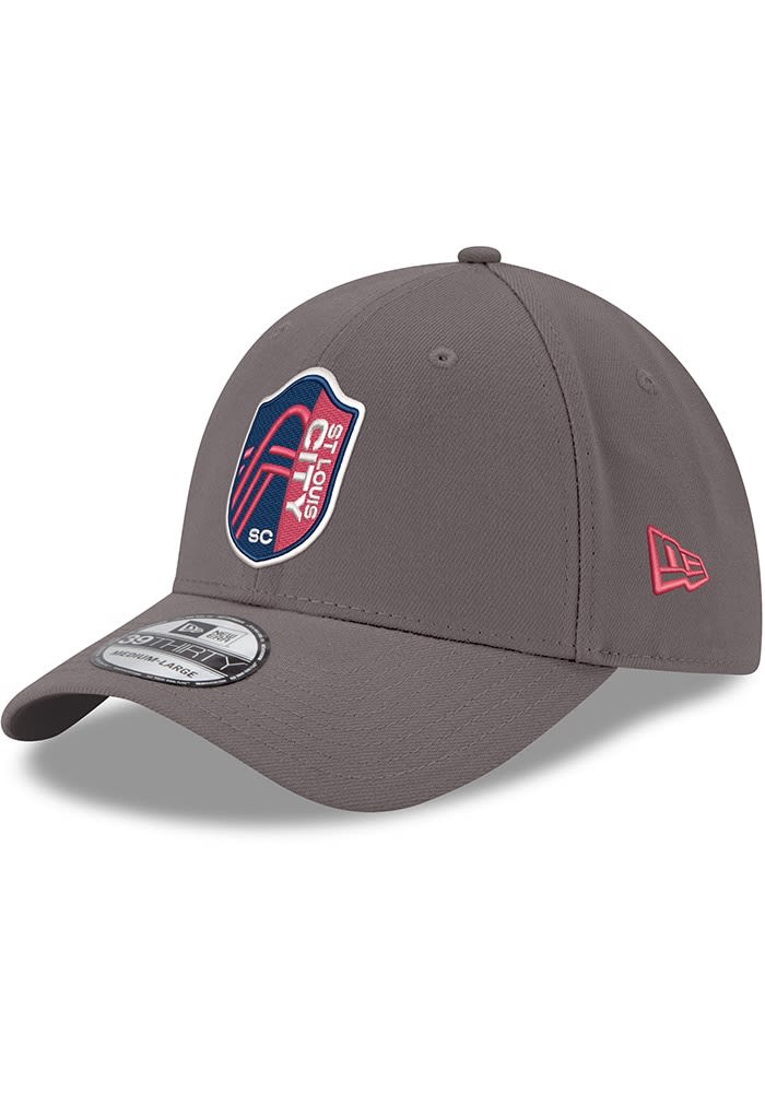 Men's St. Louis City SC New Era Heather Gray/White 39THIRTY Trucker Flex Hat