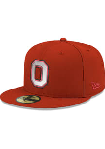 New Era Ohio State Buckeyes Mens Red 59FIFTY Fitted Hat