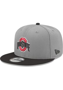 New Era Ohio State Buckeyes Grey 9FIFTY Mens Snapback Hat