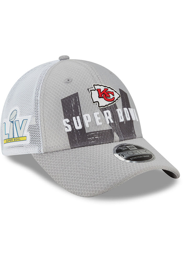 New Era Kansas City Chiefs Super Bowl LV Participation 9FORTY Trucker Adjustable Hat - White