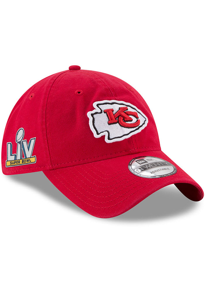 New Era Kansas City Chiefs Super Bowl LV Participation Side Patch 9TWENTY Adjustable Hat - Red