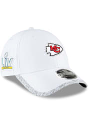 New Era Kansas City Chiefs Super Bowl LV Sideline SS 9FORTY Adjustable Hat - White