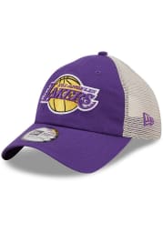 New Era Los Angeles Lakers Flag 9TWENTY Adjustable Hat - Purple