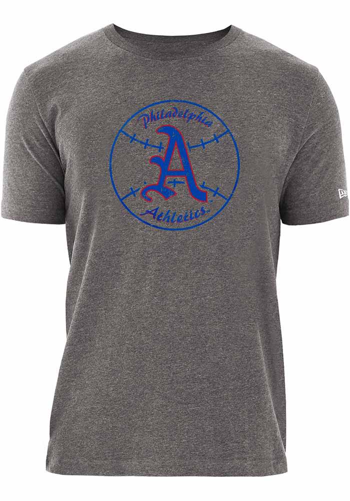 New Era Philadelphia Athletics Grey Baseball Short Sleeve T Shirt
