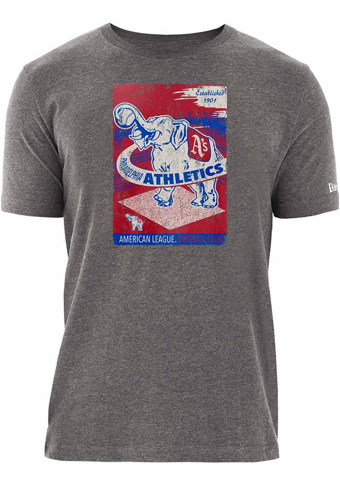 New Era Philadelphia Athletics Grey Elephant Poster Short Sleeve T Shirt