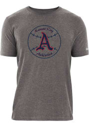 New Era Kansas City Athletics Grey Baseball Short Sleeve T Shirt