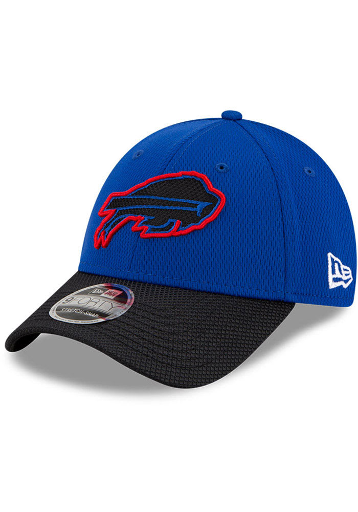 New Era Buffalo Bills 2021 Sideline Road Stretch 9FORTY Adjustable Hat - Blue