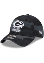 New Era Green Bay Packers Camo Core Classic 9TWENTY 2.0 Adjustable Hat - Black