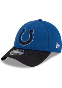 New Era Indianapolis Colts 2021 Sideline Road Stretch 9FORTY Adjustable Hat - Blue