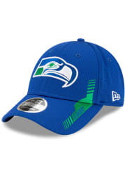 New Era Seattle Seahawks 2021 Sideline Home Stretch 9FORTY Adjustable Hat - Blue