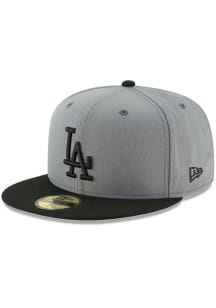 New Era Los Angeles Dodgers Mens Grey 2T Basic 59FIFTY Fitted Hat