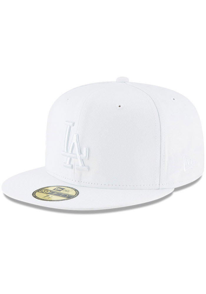 New Era Los Angeles Dodgers White Primary Logo Basic 59FIFTY Fitted Hat