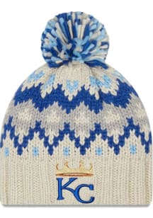 New Era Kansas City Royals White Frost Knit Youth Knit Hat
