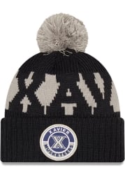 New Era Xavier Musketeers Navy Blue NE21 Sport Knit Mens Knit Hat