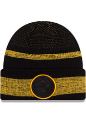 New Era Pittsburgh Steelers Black NFL21 Tech Knit Youth Knit Hat