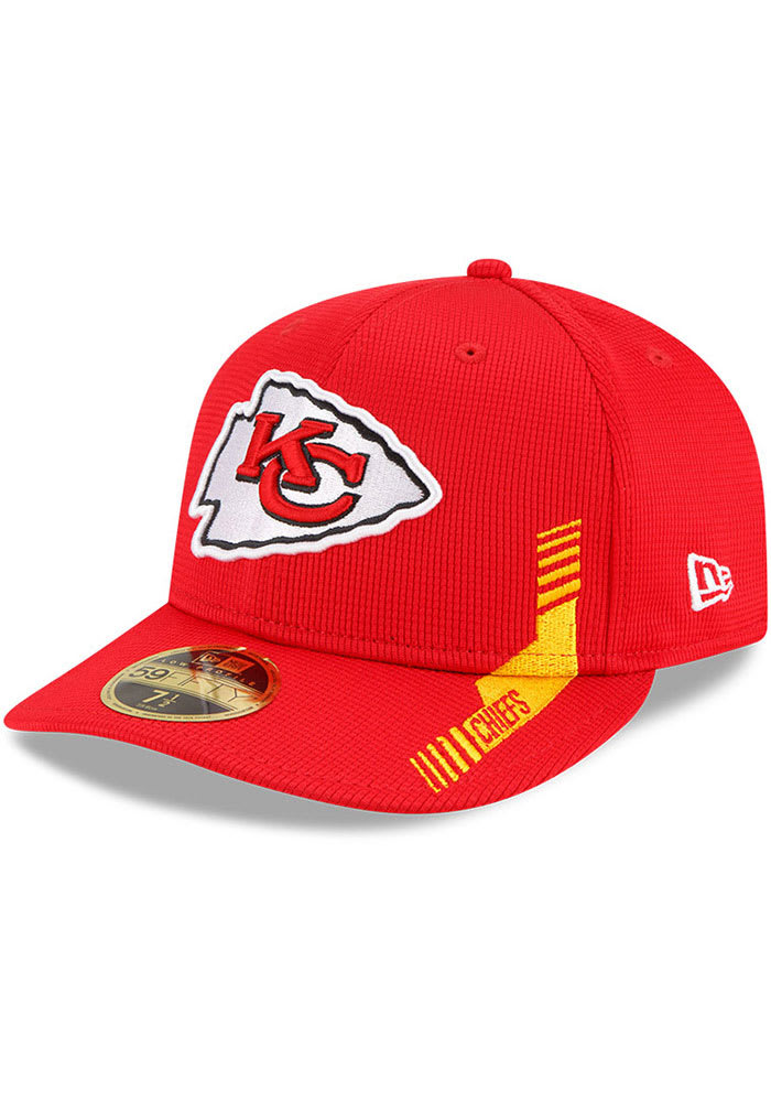 New Era Kansas City Chiefs Mens Red 2021 Sideline Home LP59FIFTY Fitted Hat