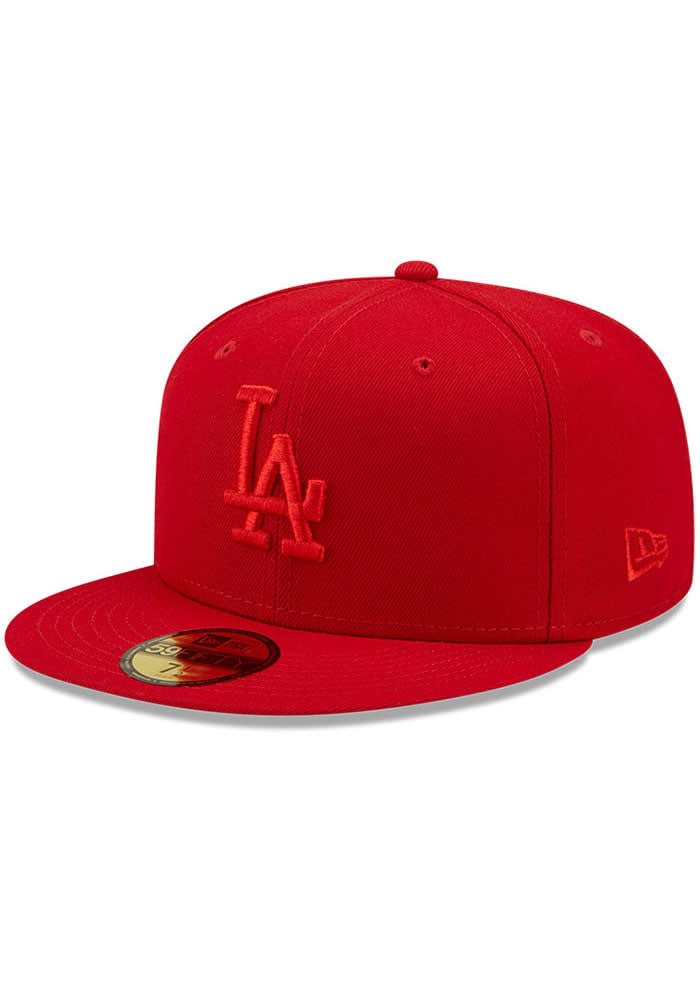 Men's New Era Red Los Angeles Dodgers Fashion Color Basic 59FIFTY Fitted Hat