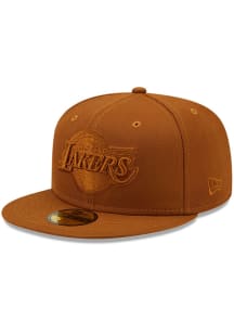 New Era Los Angeles Lakers Mens Brown Color Pack 59FIFTY Fitted Hat