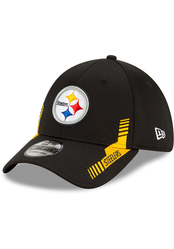 Steelers New Era 39THIRTY Crucial Catch Sideline Hat - M/L