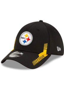 New Era Pittsburgh Steelers Mens Black 2021 Sideline Home 39THIRTY Flex Hat